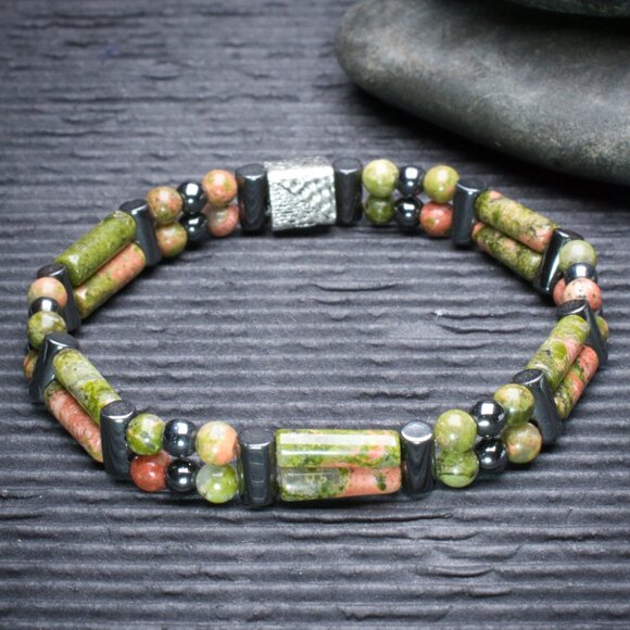 Unakite Double Power Bracelet - Picture 2 of 2